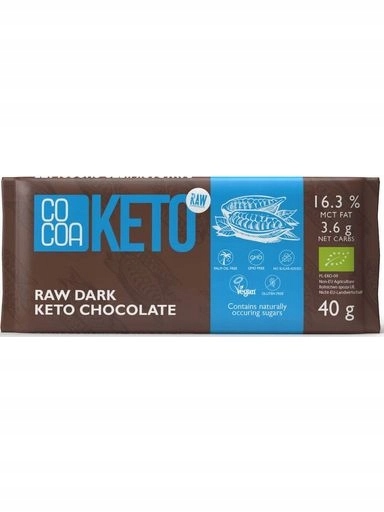 Levně 3x Čokoláda Keto s Mct olejem bez cukru 40 g Cocoa Bio