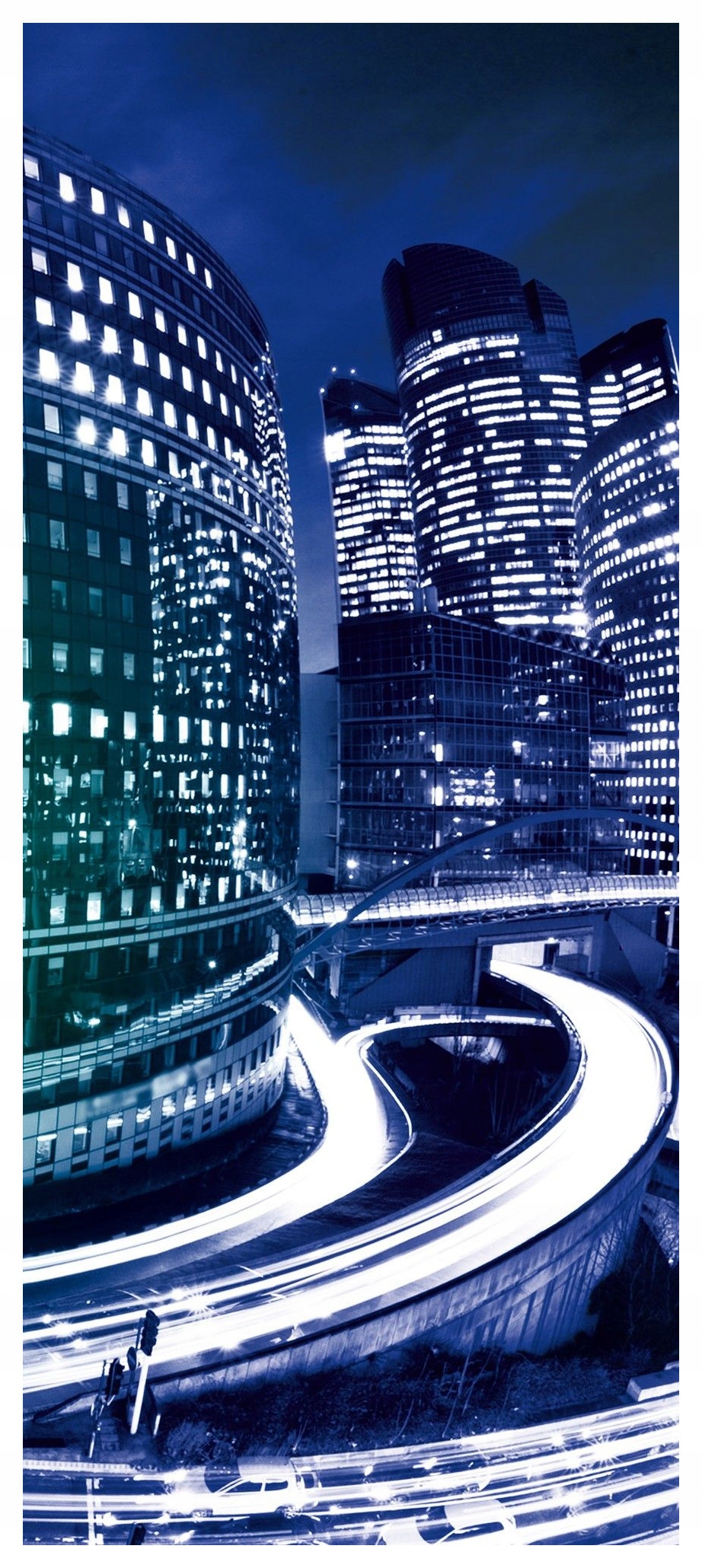 Fototapeta Noční metropole futuristická krajina města 91x211 lepidlo