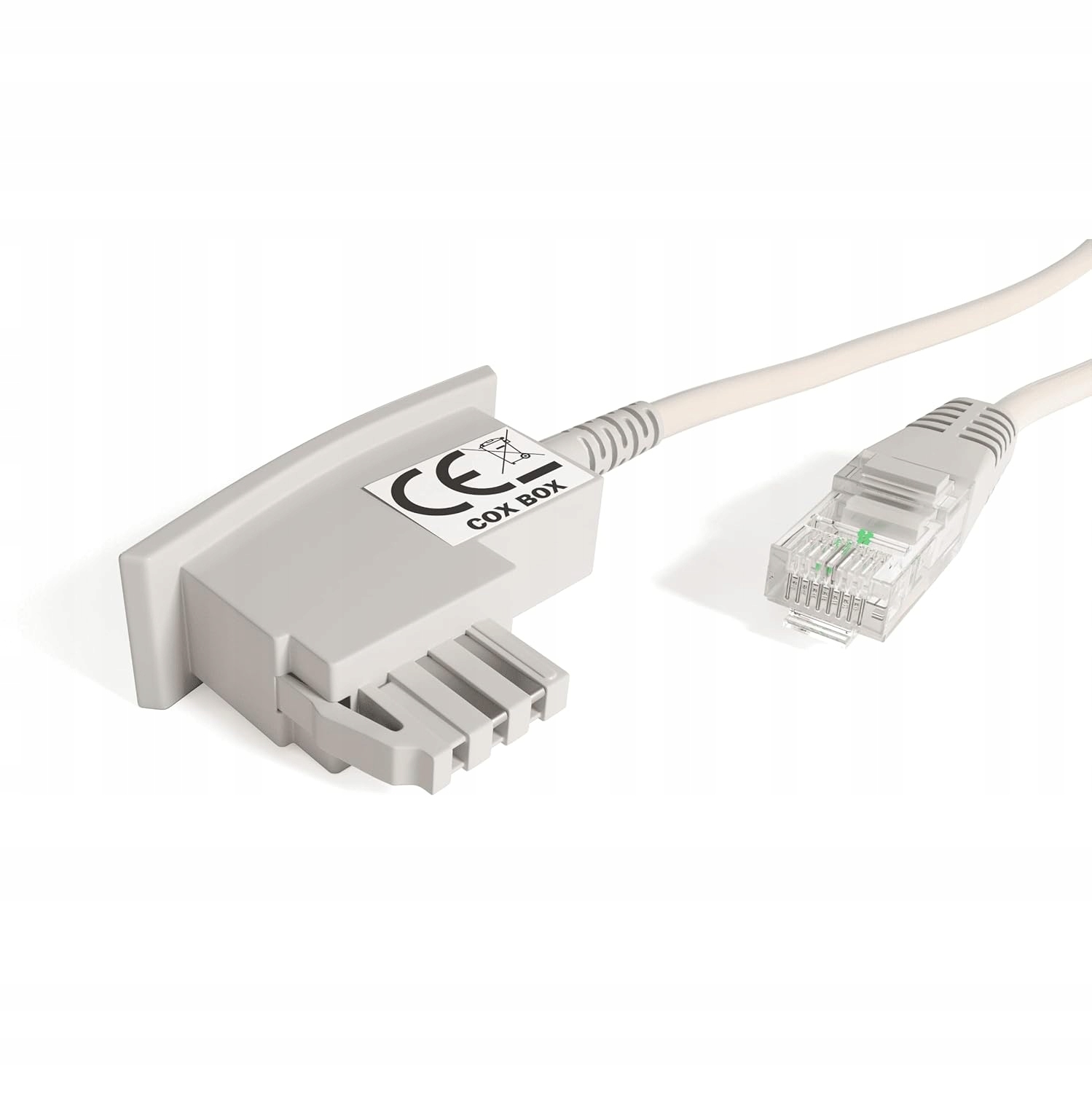 COXBOX 12 m kabel DSL Fritzbox, Speedport, Easybox - kabel TAE RJ45 biały