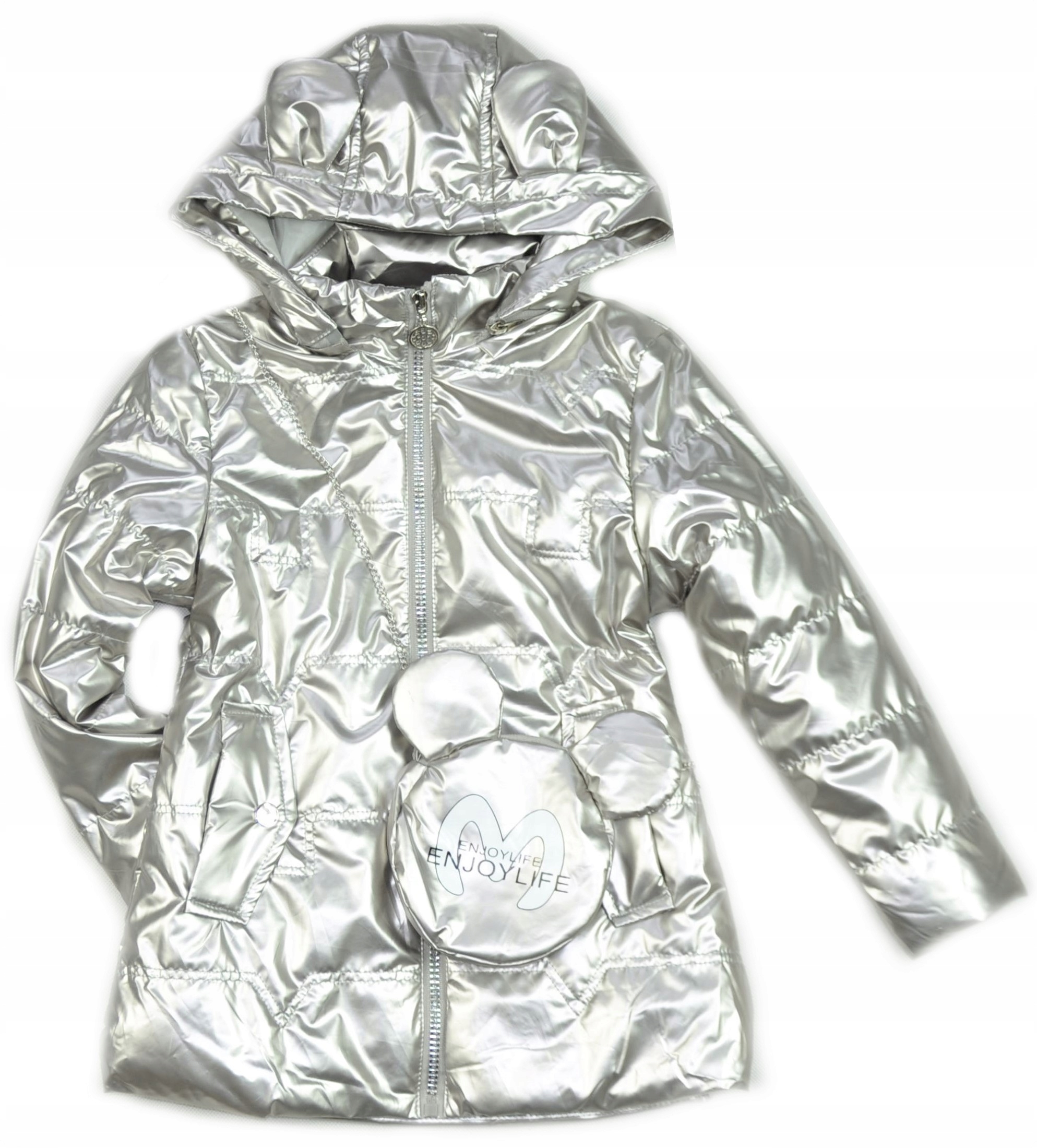 Kurtka WIOSENNA dziewczęca USZY+TOREBKA r.104 cm Marka Picco