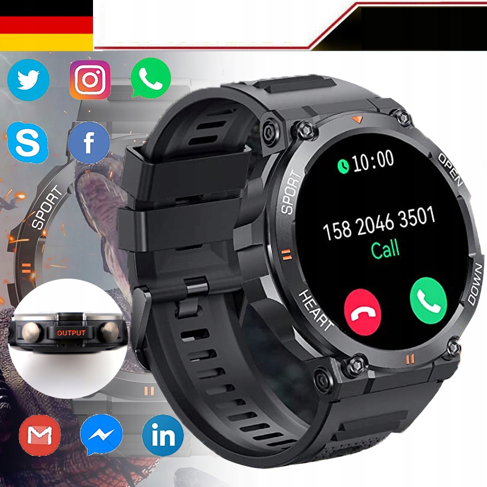 INTELIGENTNY ZEGAREK, WATCH DLA KOBIET I MĘŻCZYZN, Z FUNKCJĄ DZWONIENIA Model Smart Watch