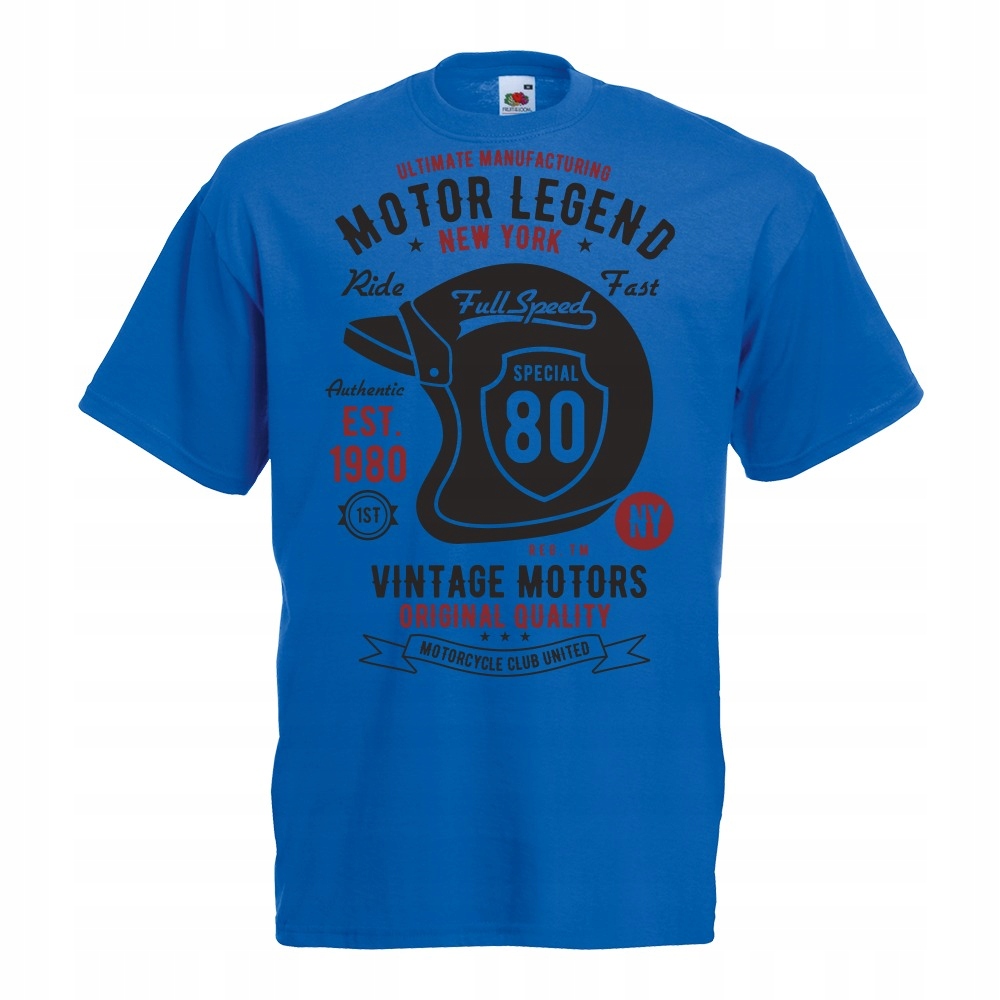 

Koszulka motocykl motor motocyklista kask M niebie