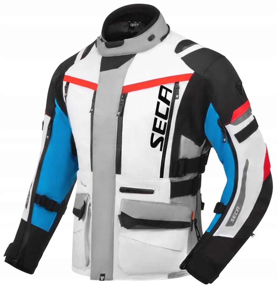 Seca Arrakis III Grey Blue Red Pánska Motocyklová Bunda S Textilom XL
