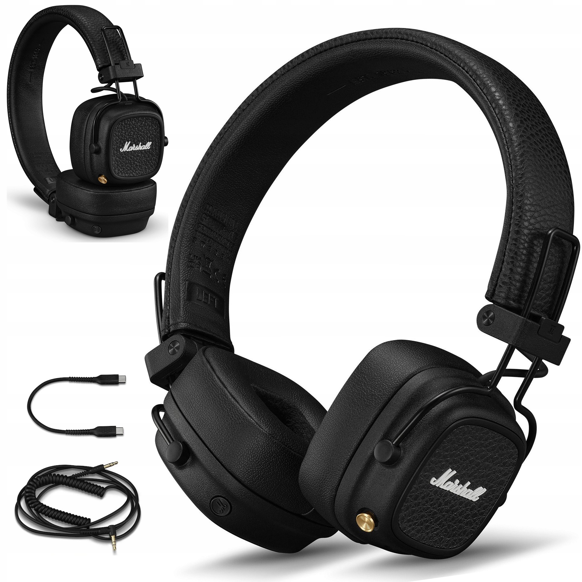 Bezdrátová Sluchátka Do Uší Marshall Major V Černé Barvě S Mikrofonem