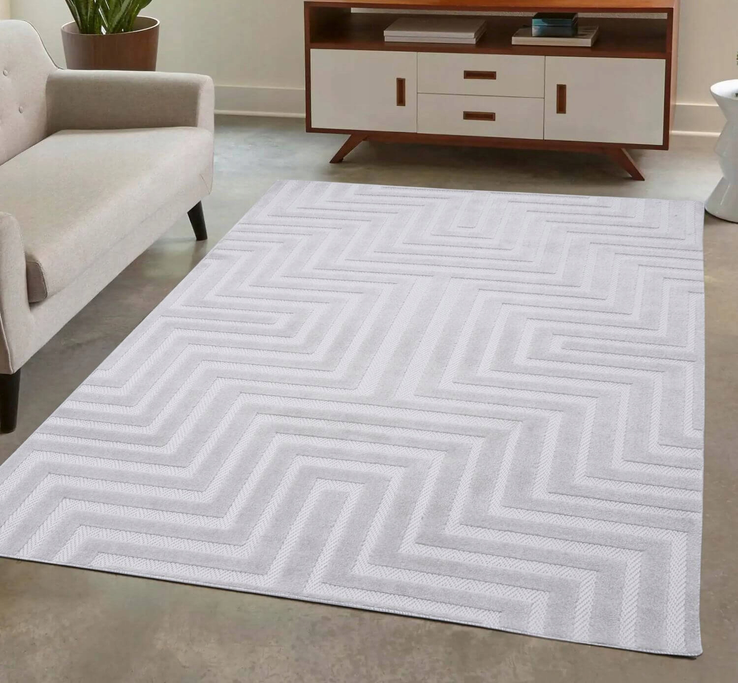 DYWAN NOWOCZESNY DO SALONU SYPIALNI MODNY MIĘKKI WYTRZYMAŁY 60X100 Kolor odcienie szarości