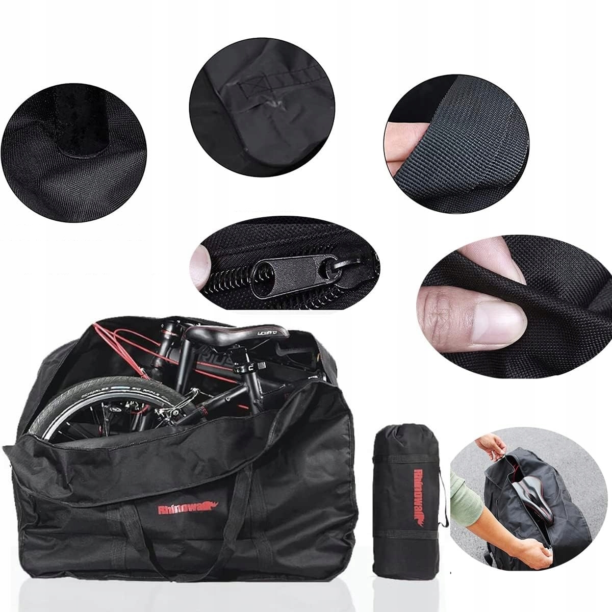 DUŻA TORBA PODRÓŻNA TRANSPORTOWA OCHRONNA NA ROWER SKŁADANA WODOODPORNA Marka inna