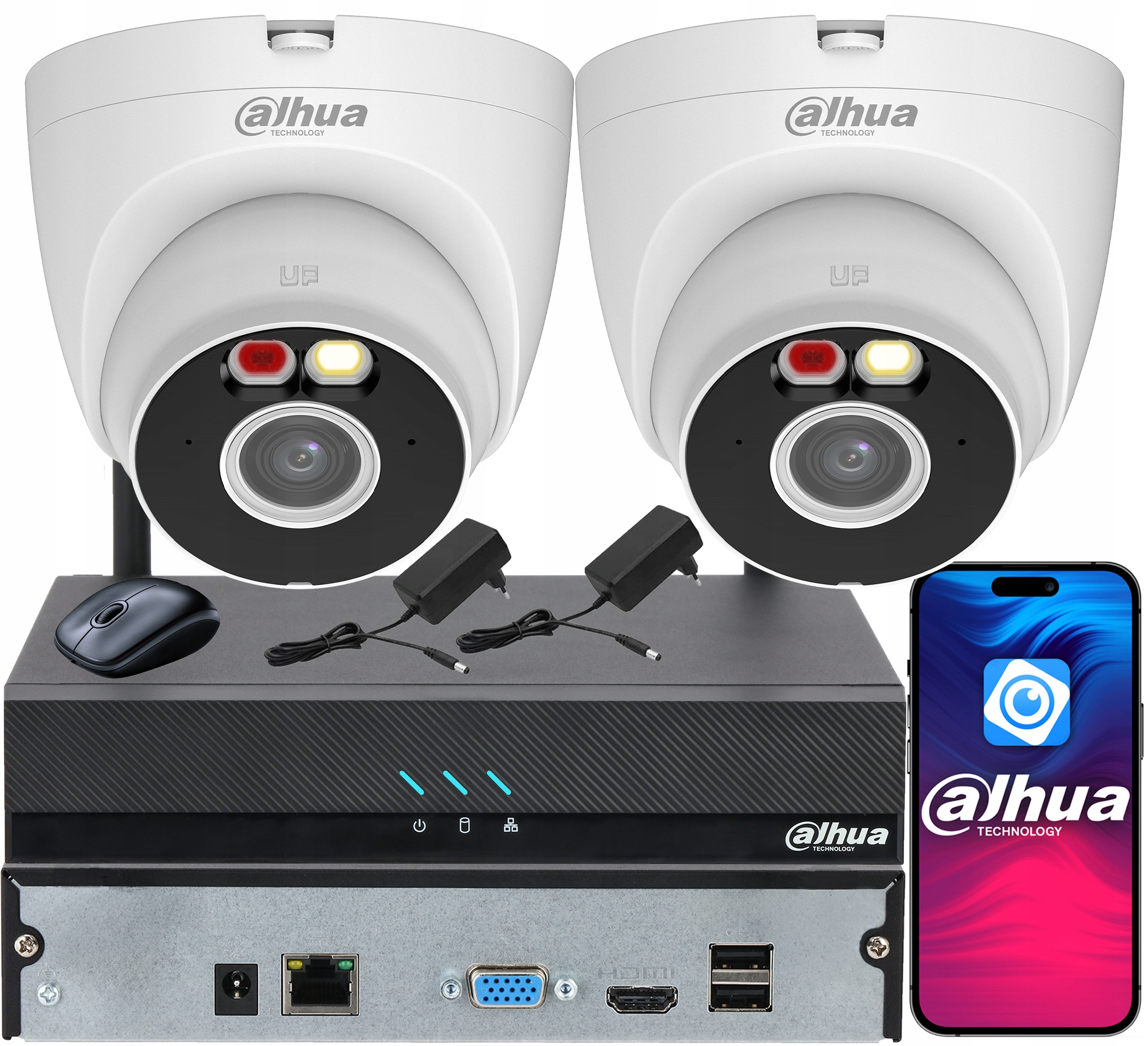 Monitorování Dahua pro 2 kamery 5MPx T5A-PV Smart Dual Light Audio Mikrofon