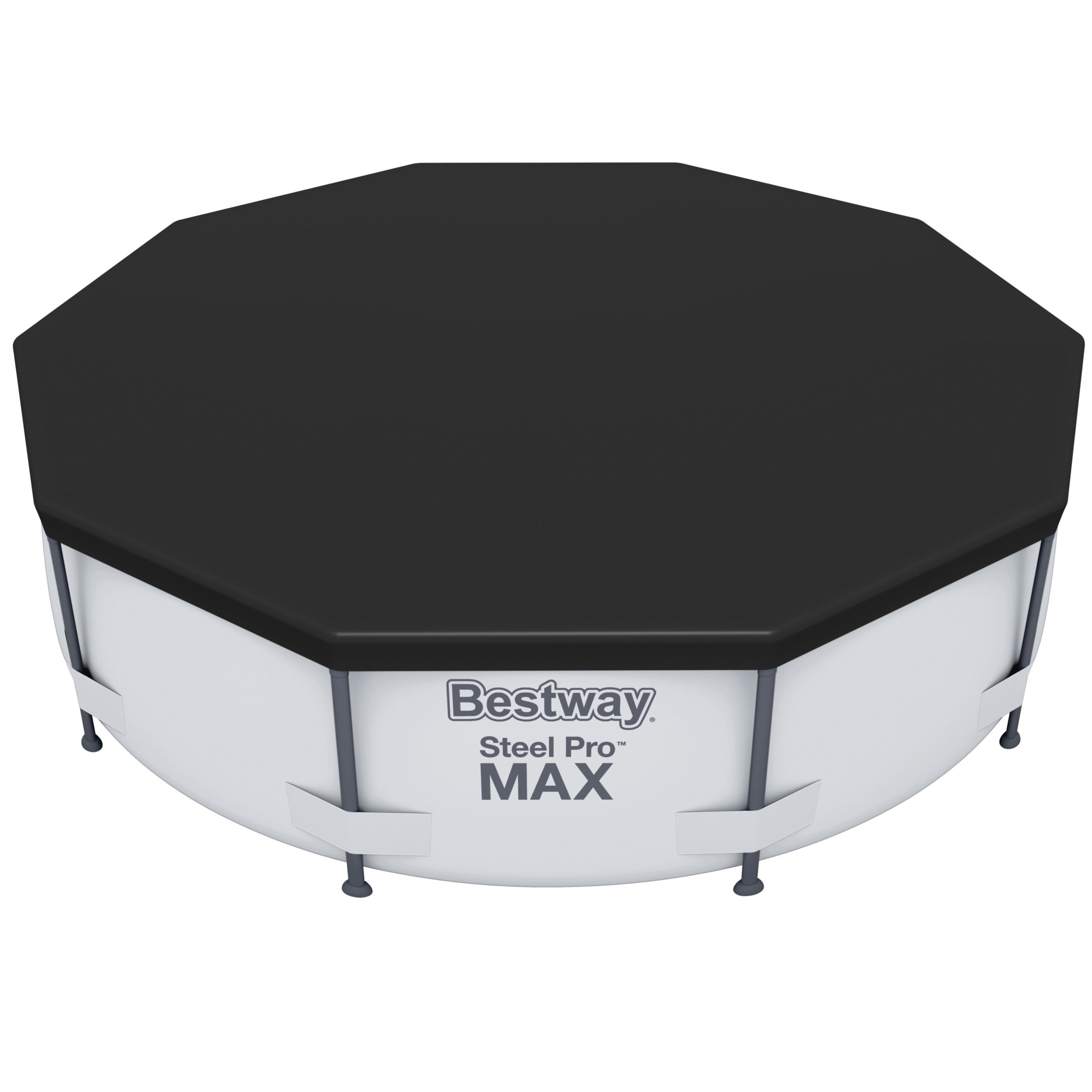 MOCNA POKRYWA PLANDEKA BASENOWA BESTWAY CZARNY MAT 370 X 370 CM