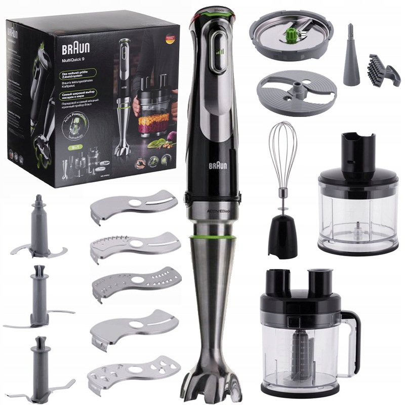 Ruční mixér Braun MultiQuick 9 MQ9195XLI Kuchyňský Robot Kráječ ledu drtí led