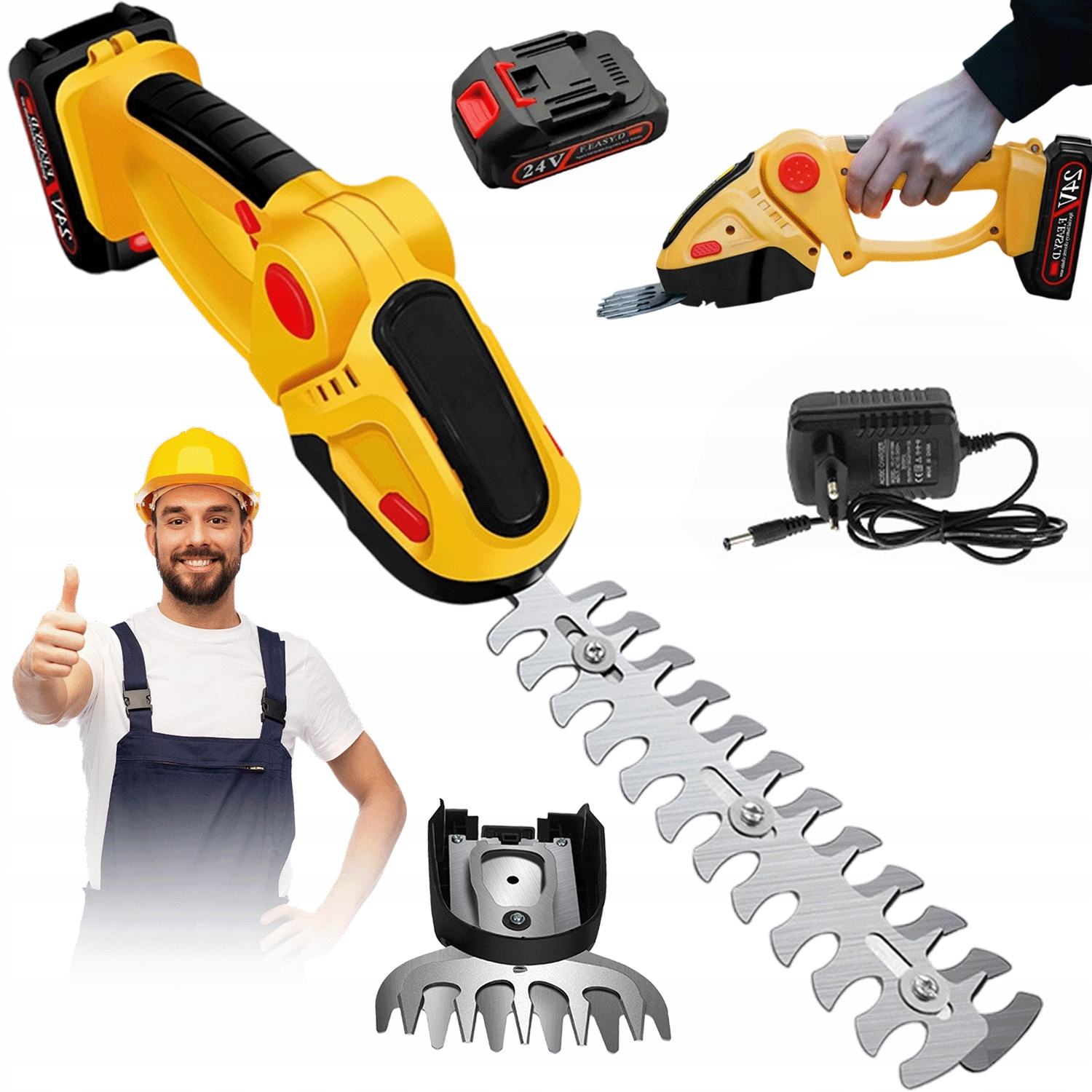 Ruční Akumulátorová Sekačka 60 Minut Provozu, Nastavitelný Úhel S Baterií