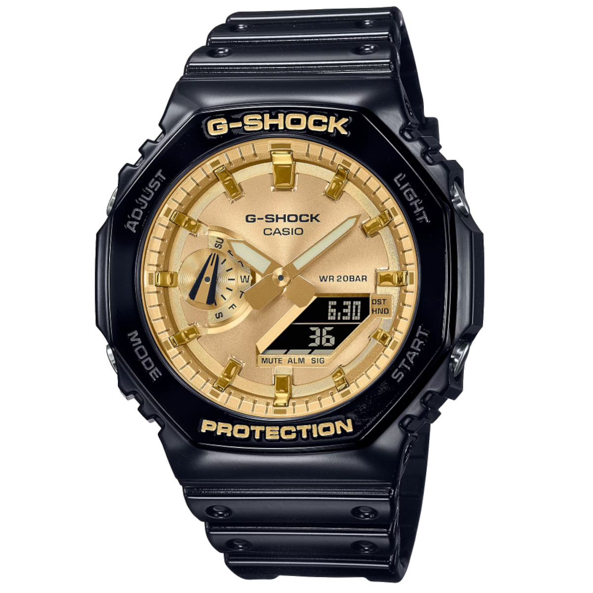 Černo-zlaté hodinky Casio G-Shock GA-2100GB-1AER