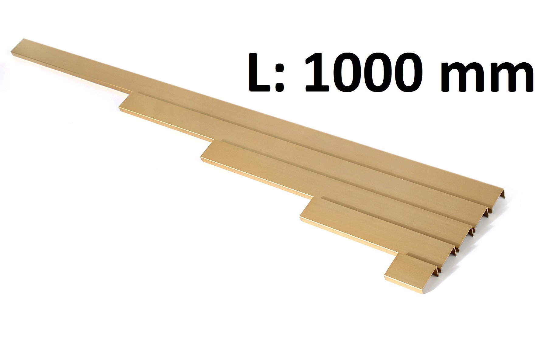 

Uchwyt krawędziowy prosty złoty mat L1000