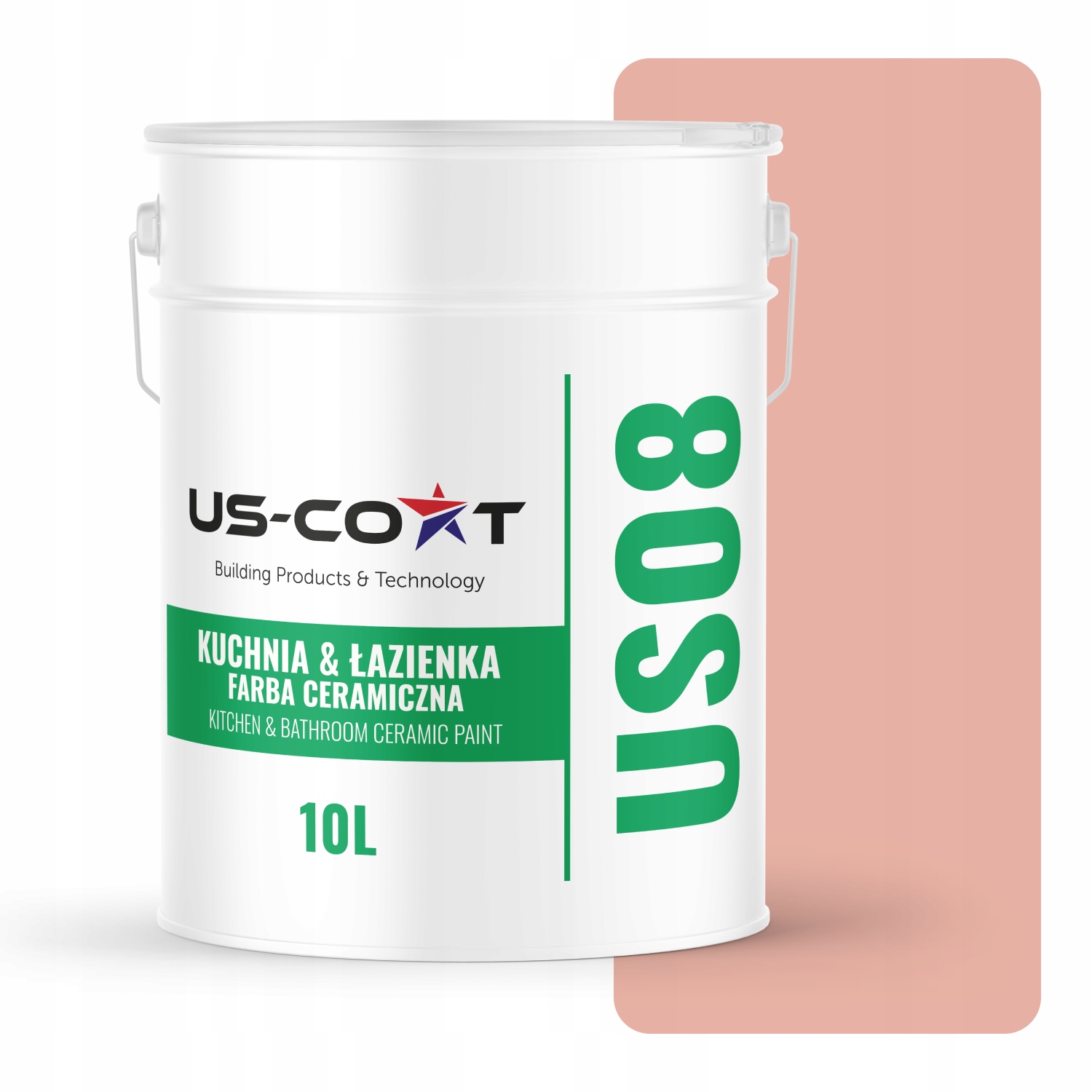 Keramická Farba Kuchyňa Kúpeľňa Lososová Svetlá H5551 Mat 10 L Nástenná