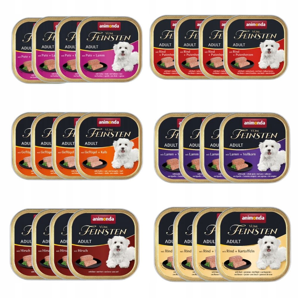 Karma mokra dla psa Animonda Vom Feinsten Classic mix smaków 24x150 g