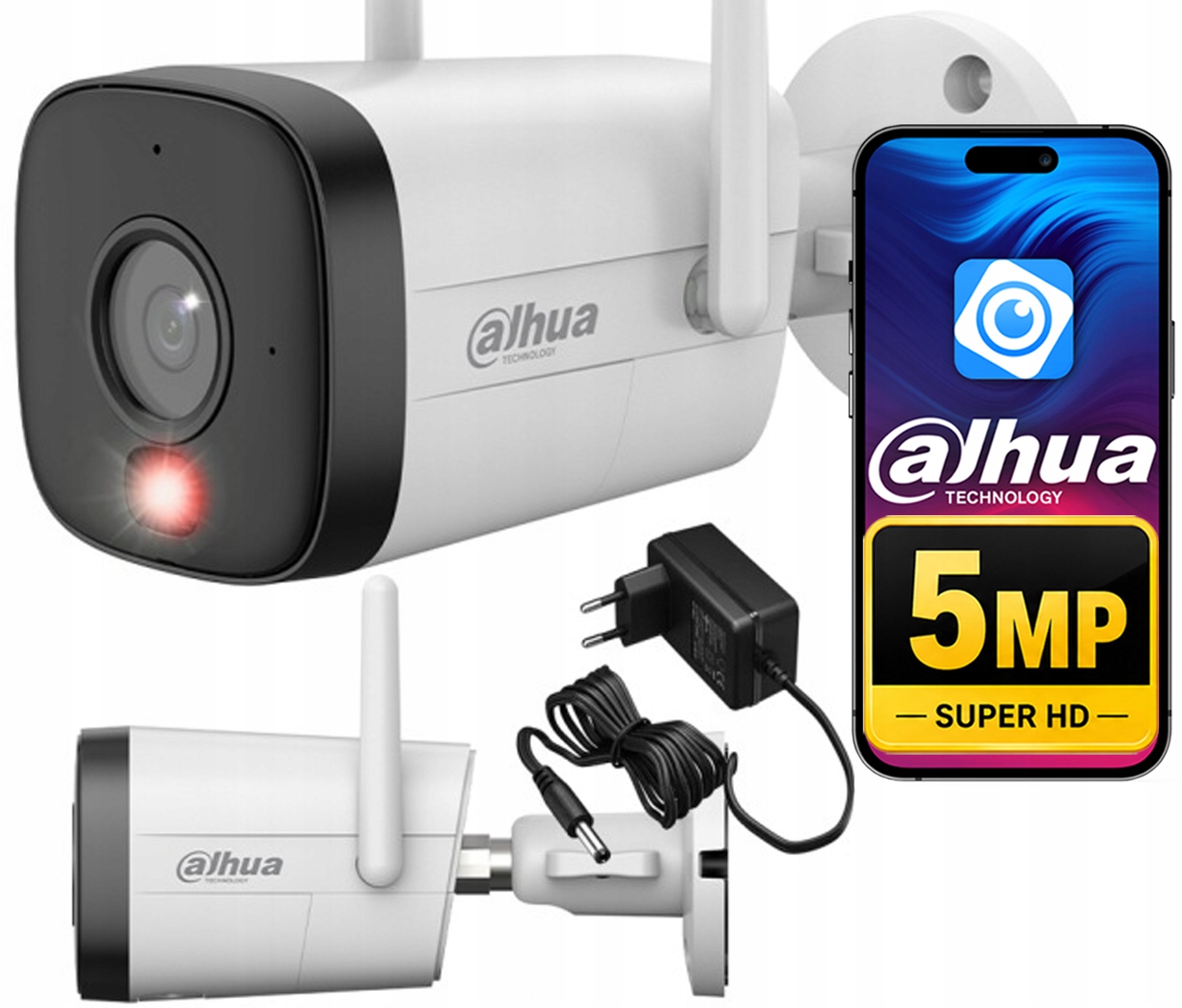 5MP Ip kamera Dahua WiFi IPC-HFW1539DTK1-SAW-IL Venkovní s mikrofonem a slotem pro Sd kartu