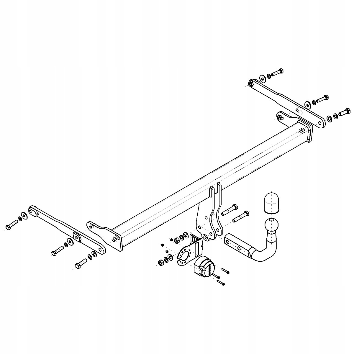 Hak holowniczy Ford Focus IV MK4 4 Hatchback od 18 MODUŁ 13 PIN GRATIS Nowy Producent Steinhof