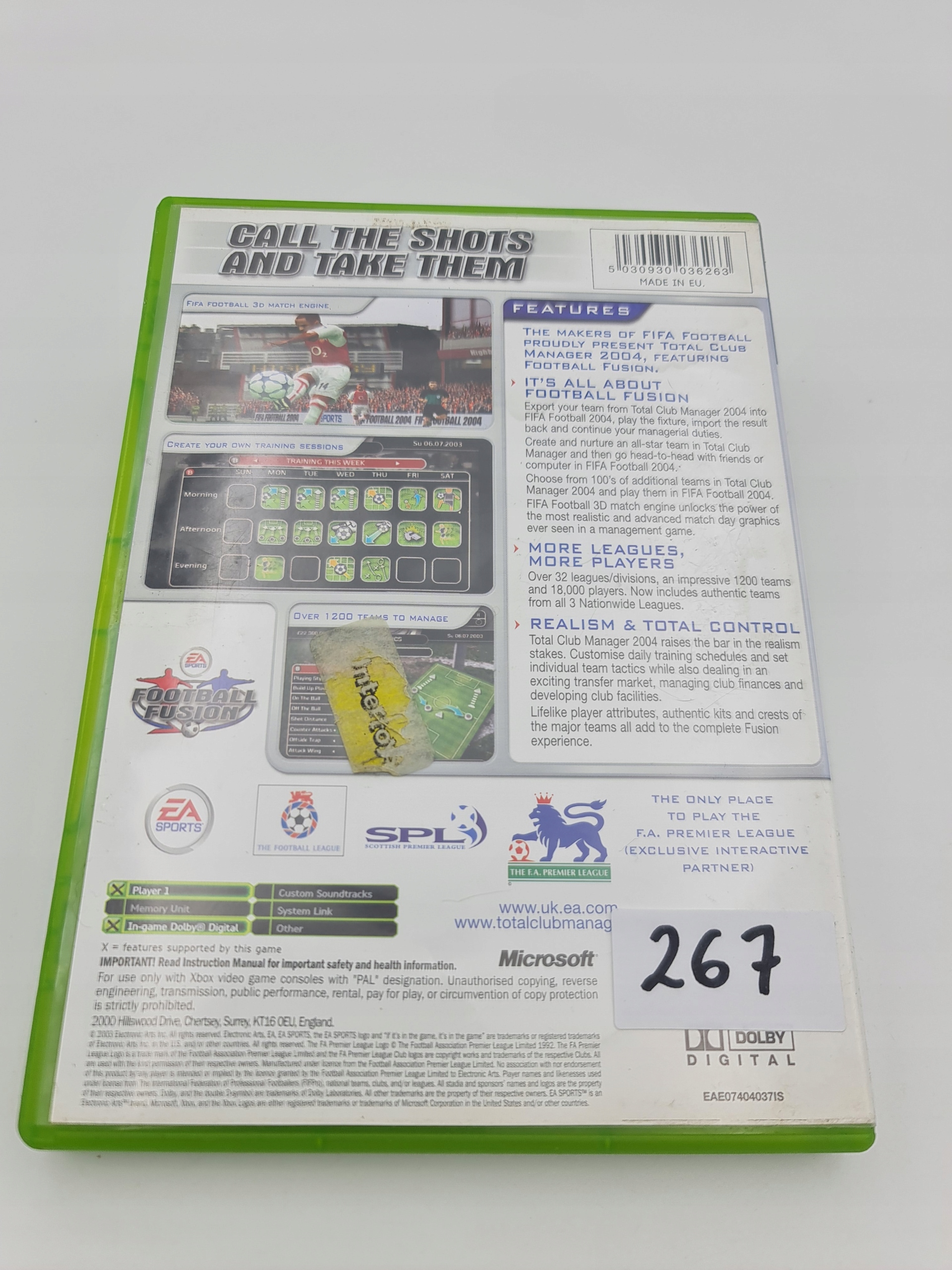 XBOX TOTAL CLUB MANAGER 2004 Platforma Microsoft Xbox