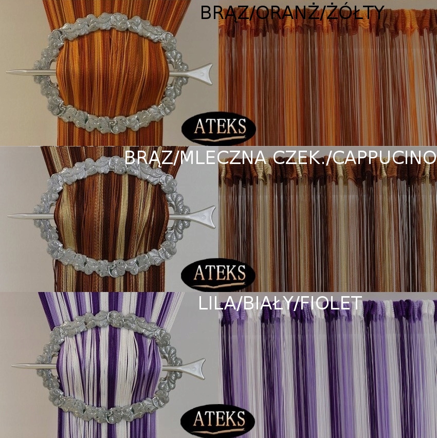 FIRANKI MAKARON FIRANY MAKARONY 150x250 35-kolorów Rodzaj Firana pojedyncza