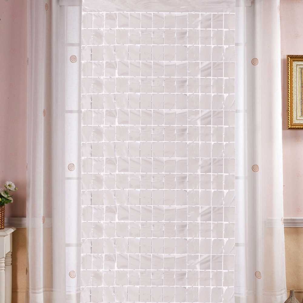 Panelová Závěs Lesklý Bílý Hologramový Podklad Dekorace Stěny 1x2m