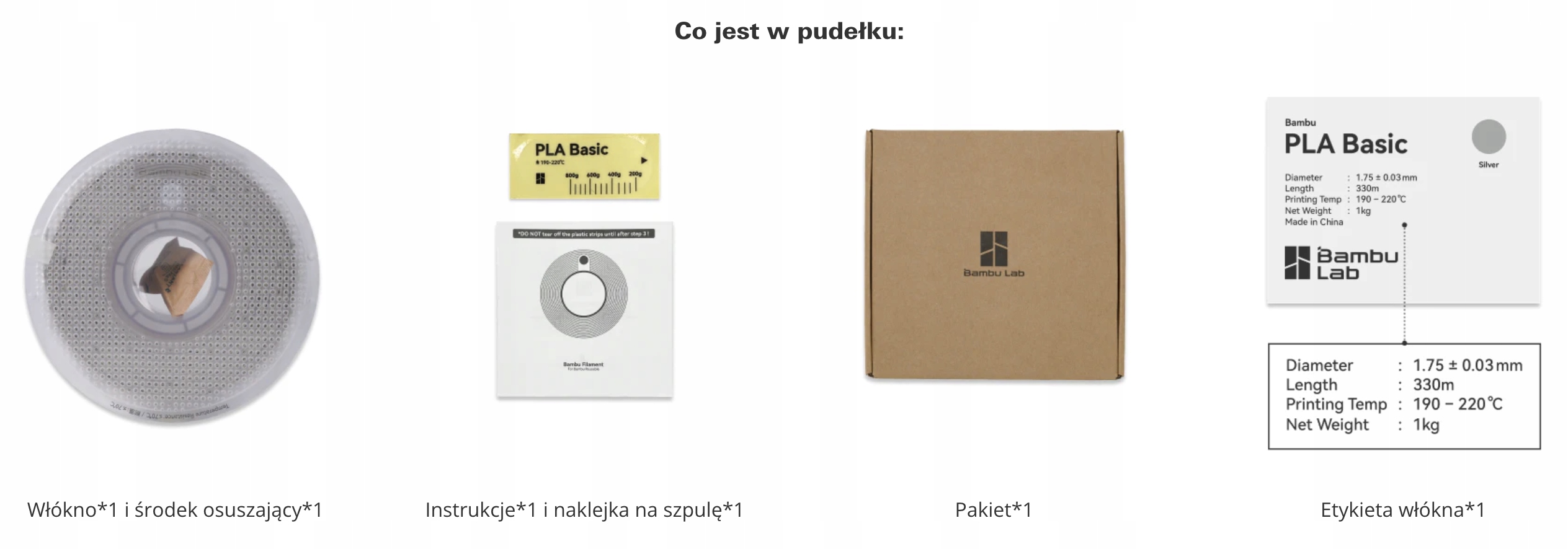 Filament PLA Bambu Lab 1,75mm 1kg z wielorazową szpulą - Red Kod producenta A00-R0-1.75-1000-spl