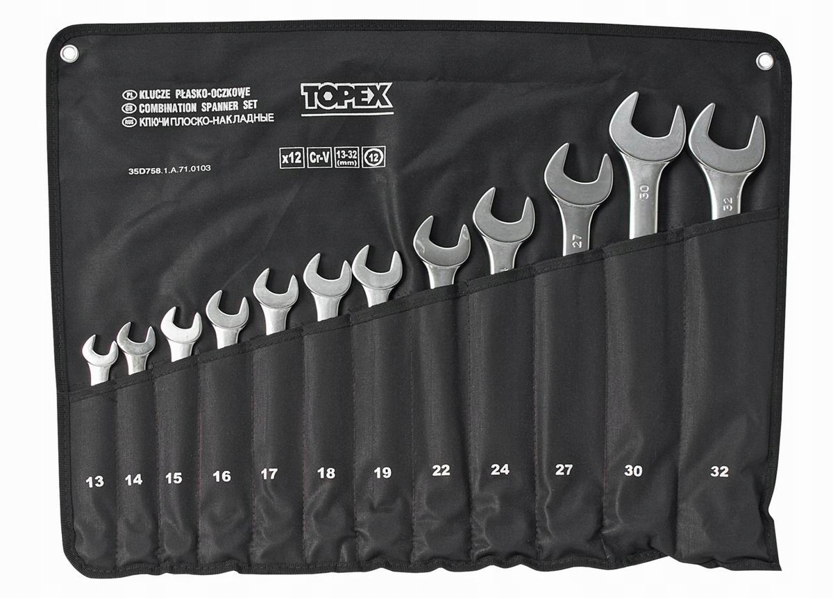 Očkoploché Kľúče Komplet 12 Kusov 13-32MM Premium Nástroje