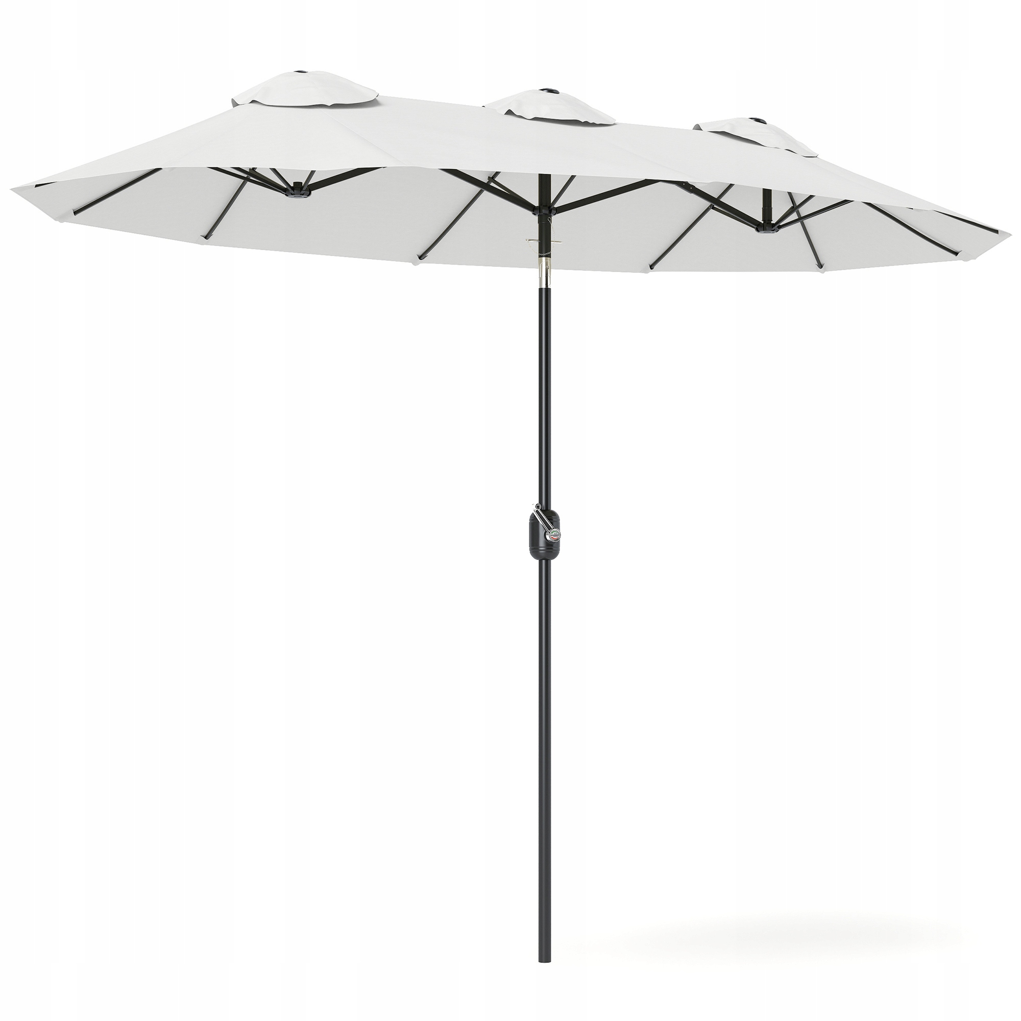 Dvojitý deštník Outsunny 84D-217V00CW béžový 295 x 152 cm