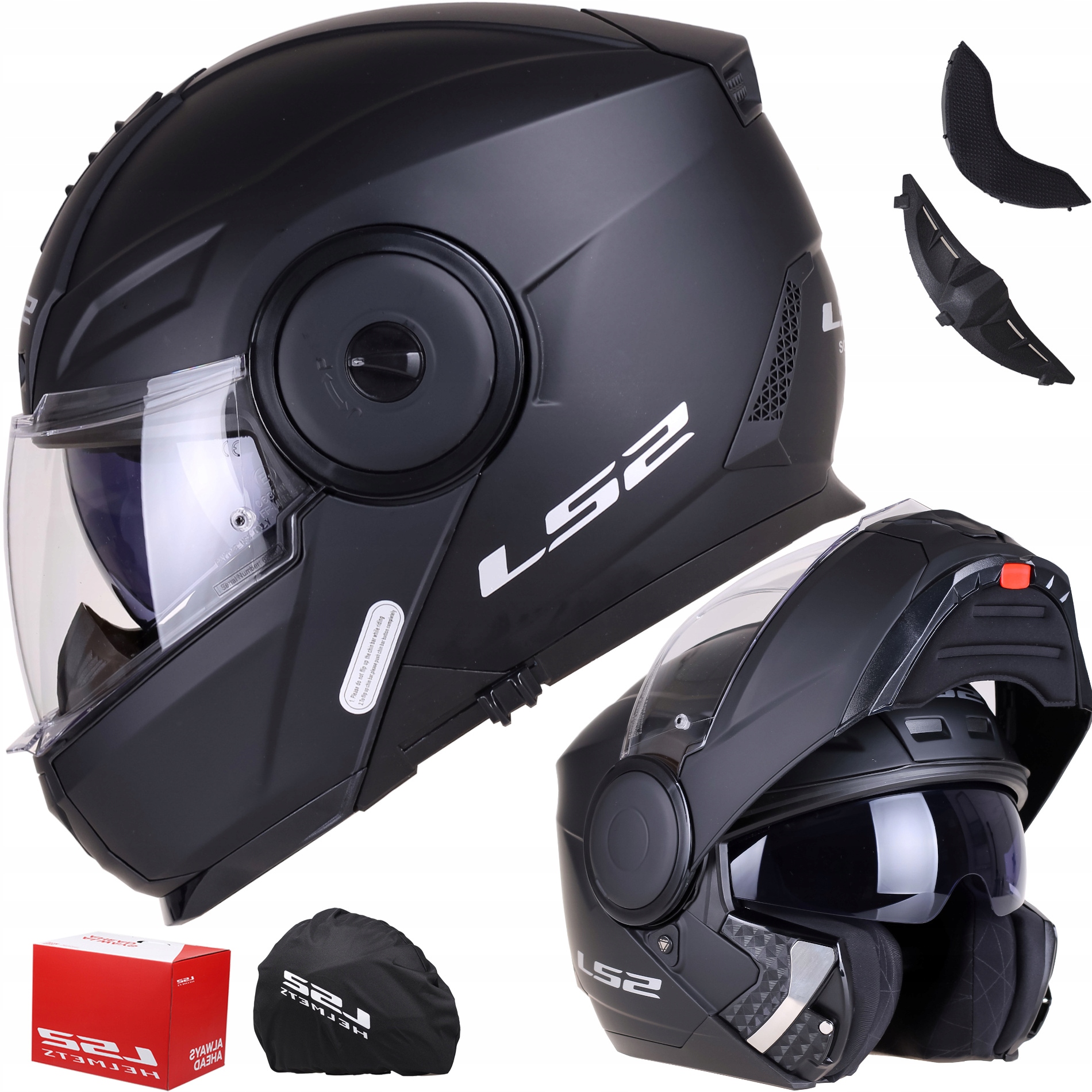 Kask Motocyklowy Szczękowy LS2 FF902 Scope II P/j czarny mat Blenda