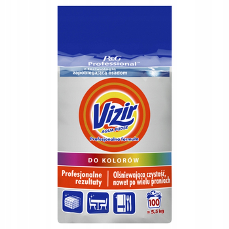 Levně Vizir Profesionální formule na barvy Prášek na praní 100 praní 5,5 kg