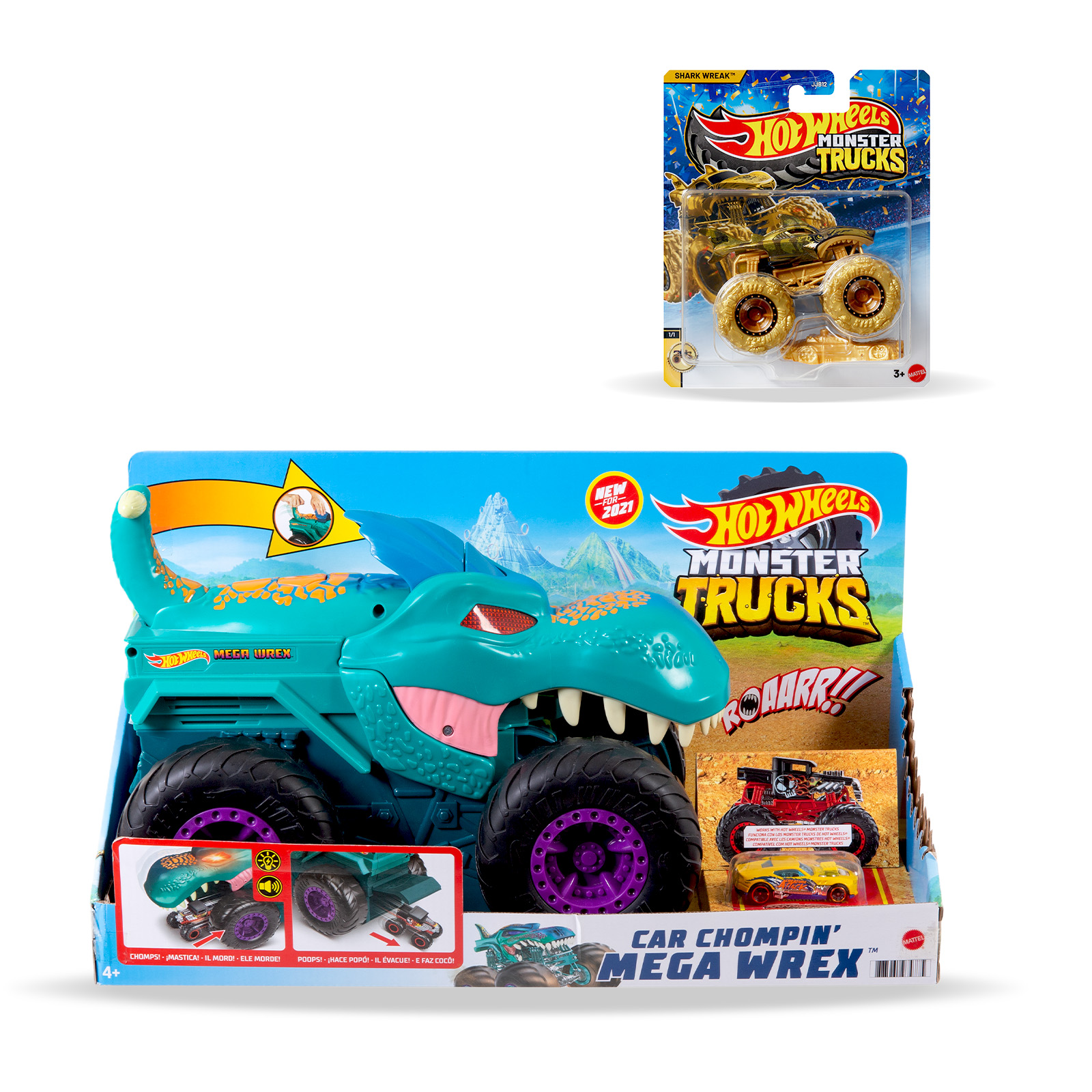 Hot Wheels Monster Trucks Pożeracz aut Wrex GYL13 JJB12