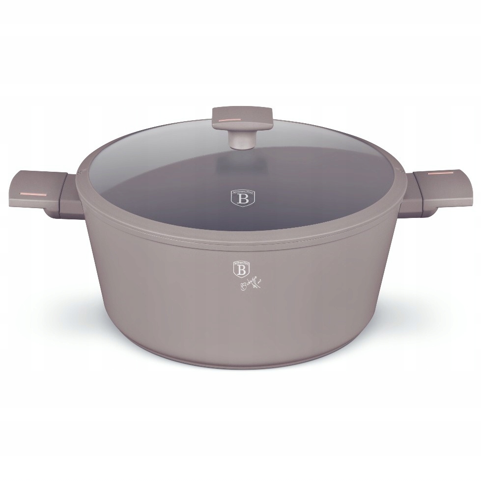 Berlingerhaus Kastrol s titanovým povrchem a poklicí 24 cm Taupe