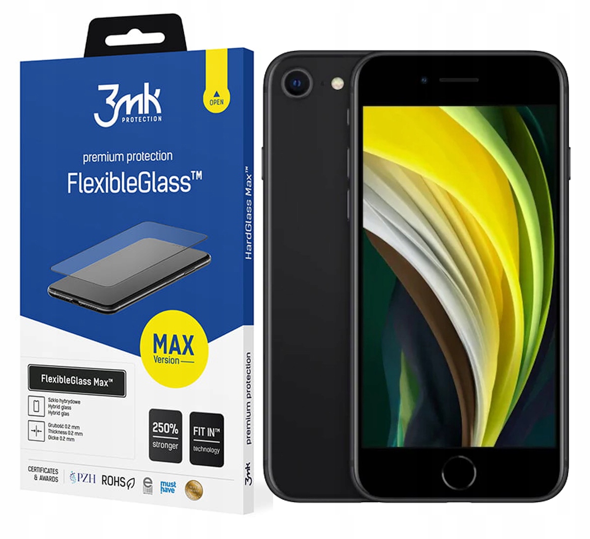 

FlexibleGlass Max 3MK do iPhone Se 2020 / 7 / 8