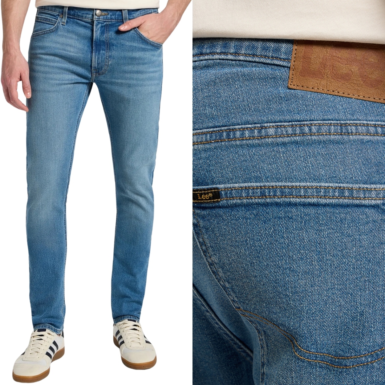 Lee Luke slim Alpine Džins silně zúžené pánské džínové kalhoty W33 L34