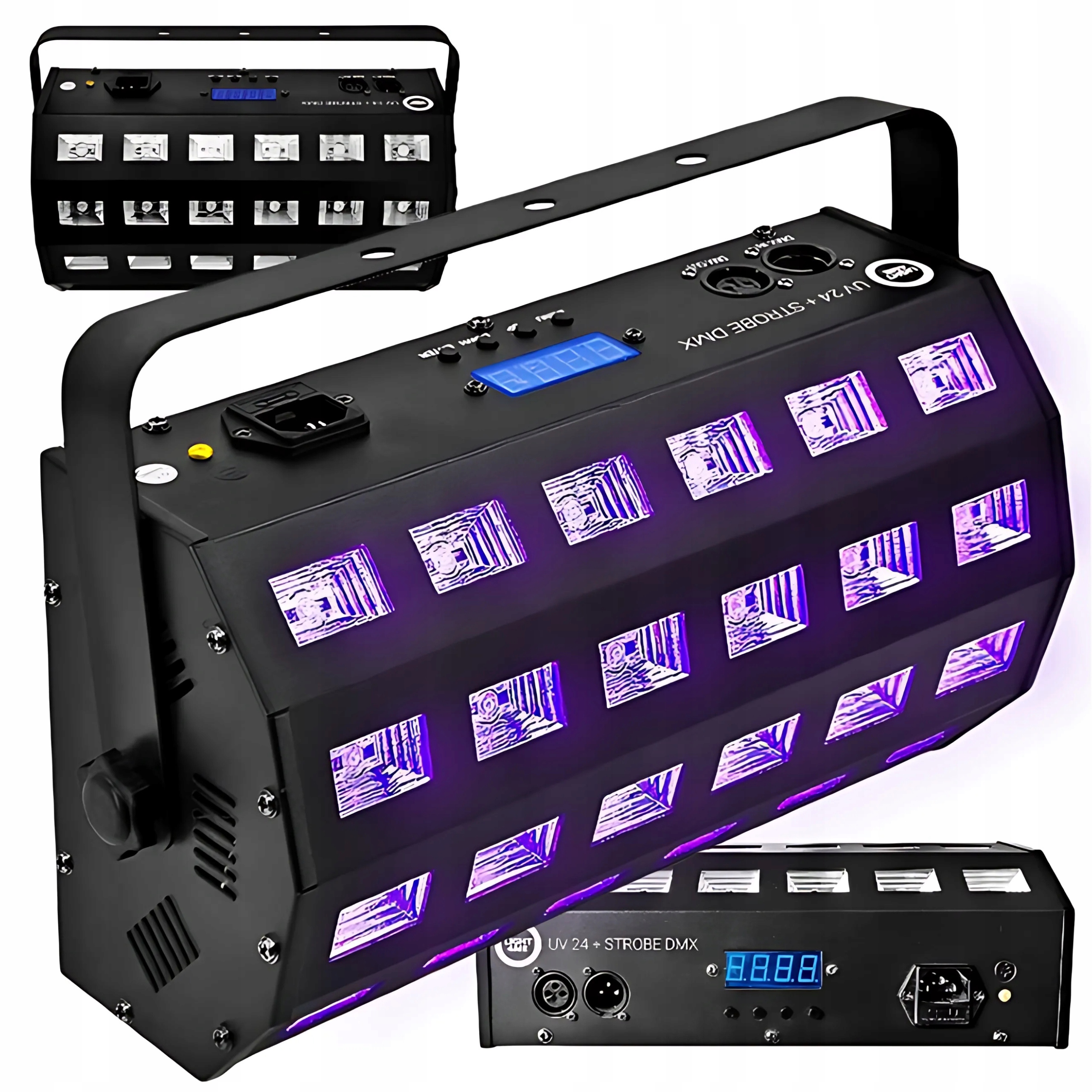 2V1 Reflektor Uv Ultrafialový Stroboskop 24x3W Uv+w Led DMX