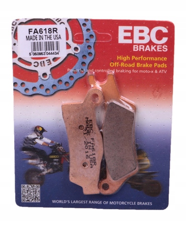 FA618R - ГАЛЬМІВНІ КОЛОДКИ EBC CAN AM OUTLANDER 1000