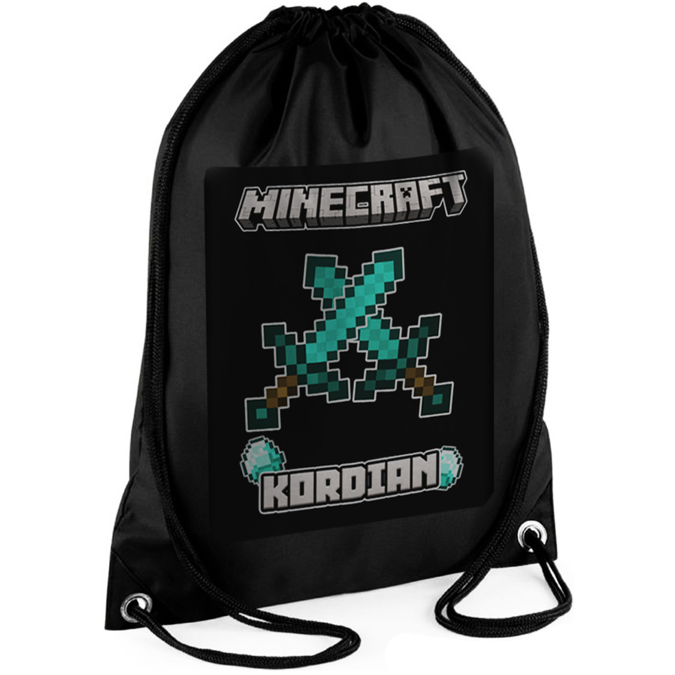 CZARNY WOREK PLECAK MINECRAFT NADRUK SZKOŁA Kod producenta SALABANDA