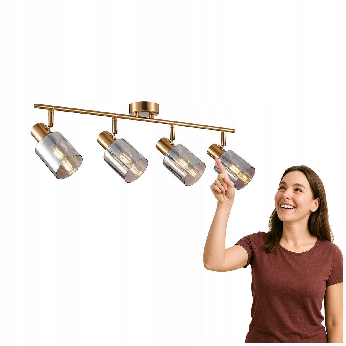 Lampa reflektor spot Santia SPL-65342-4-BRO-SG Italux