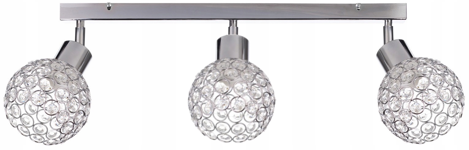 

Lampa Wisząca Chrom Kryształki Diamenty plafon led