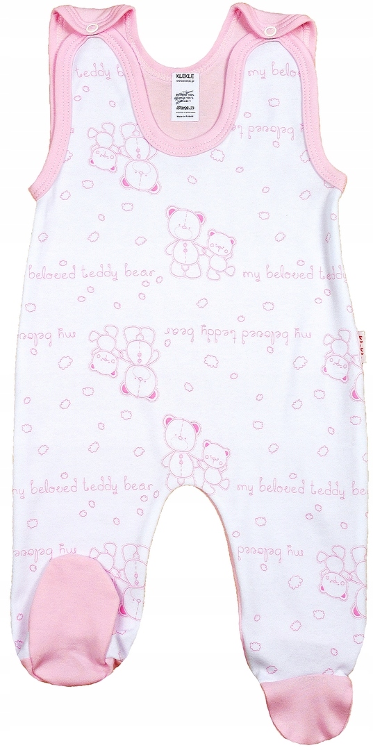 ŚPIOCHY ŚPIOSZKI bawełniane MISIE RÓŻ 86 KLEKLE