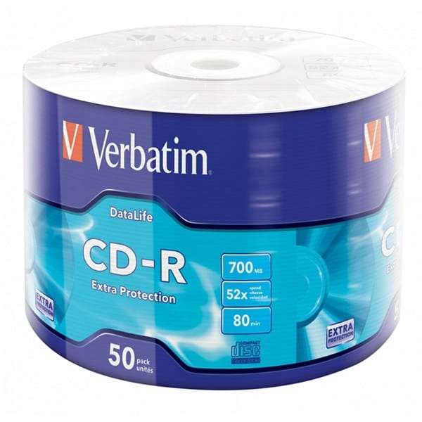 

Płyty Verbatim Cd-r, spindle, 50 szt., 700MB