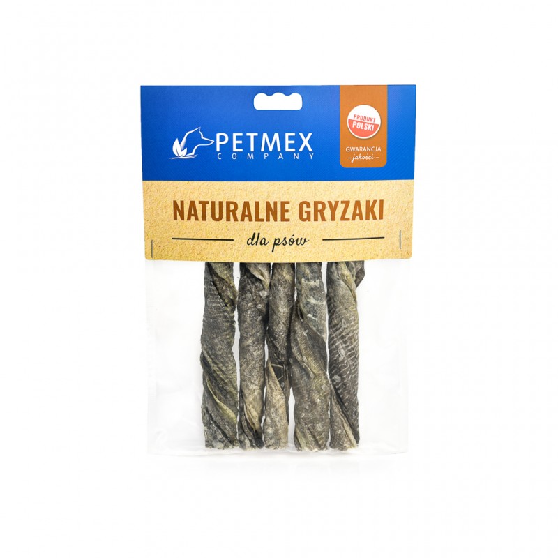 4x Petmex Tresčí kůže Twists přírodní kousátko 100 g