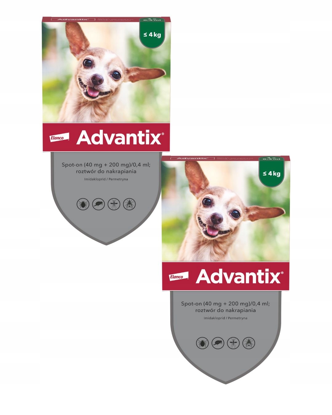 Elanco Advantix Spot-on 0,4 ml (do 4 kg) 2 opakowania