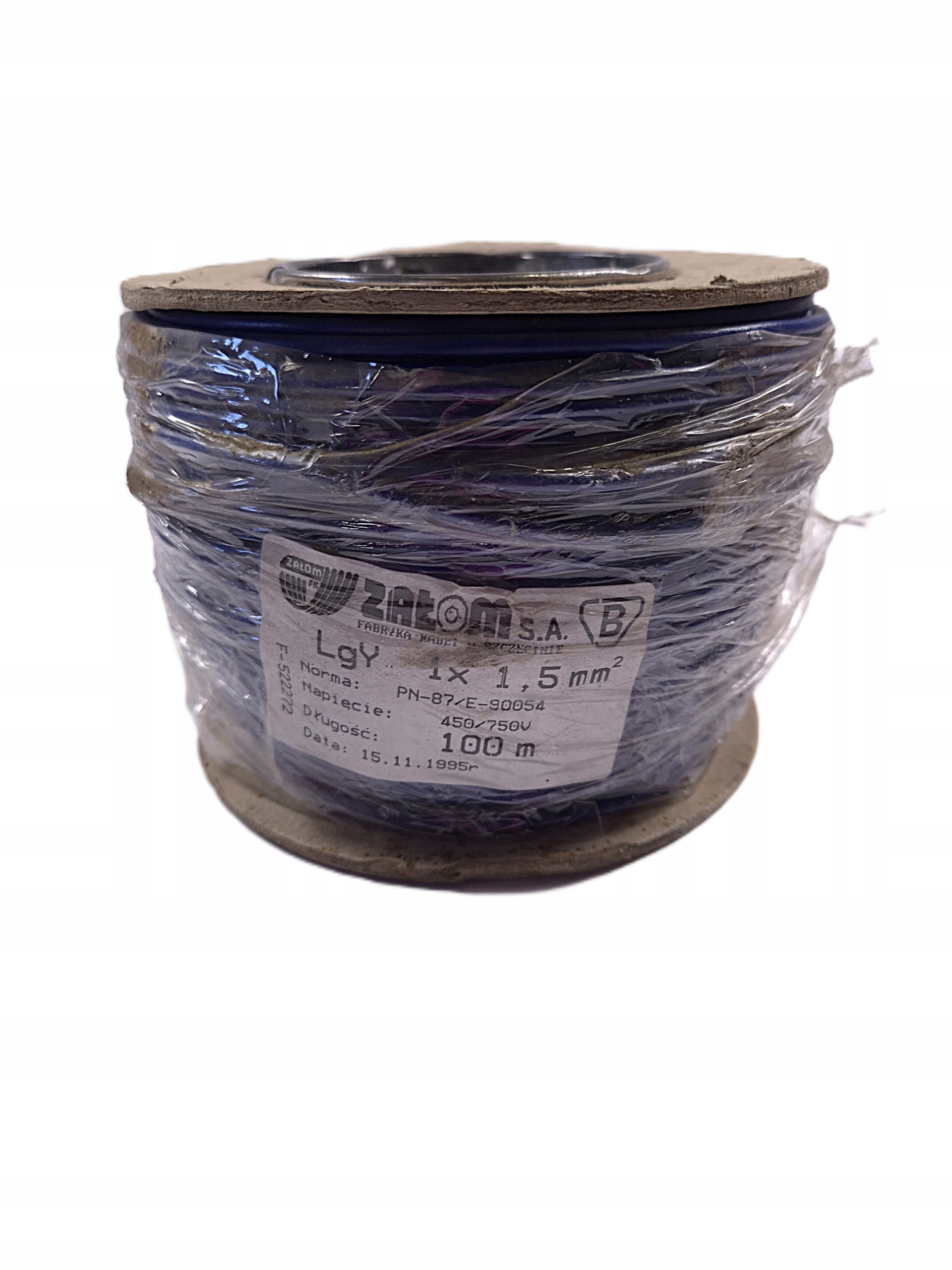 Jednožilový instalační kabel typu LgY 1x1,5
