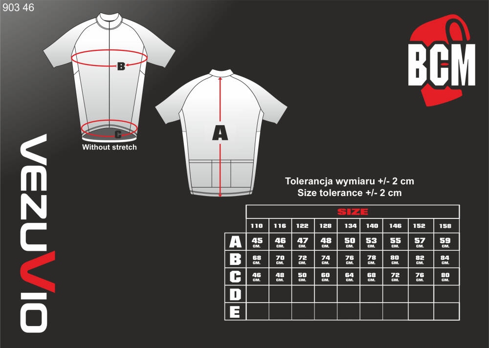 Dziecięca koszulka rowerowa Vezuvio W6 rozmiar 140 Kod producenta 90346206140