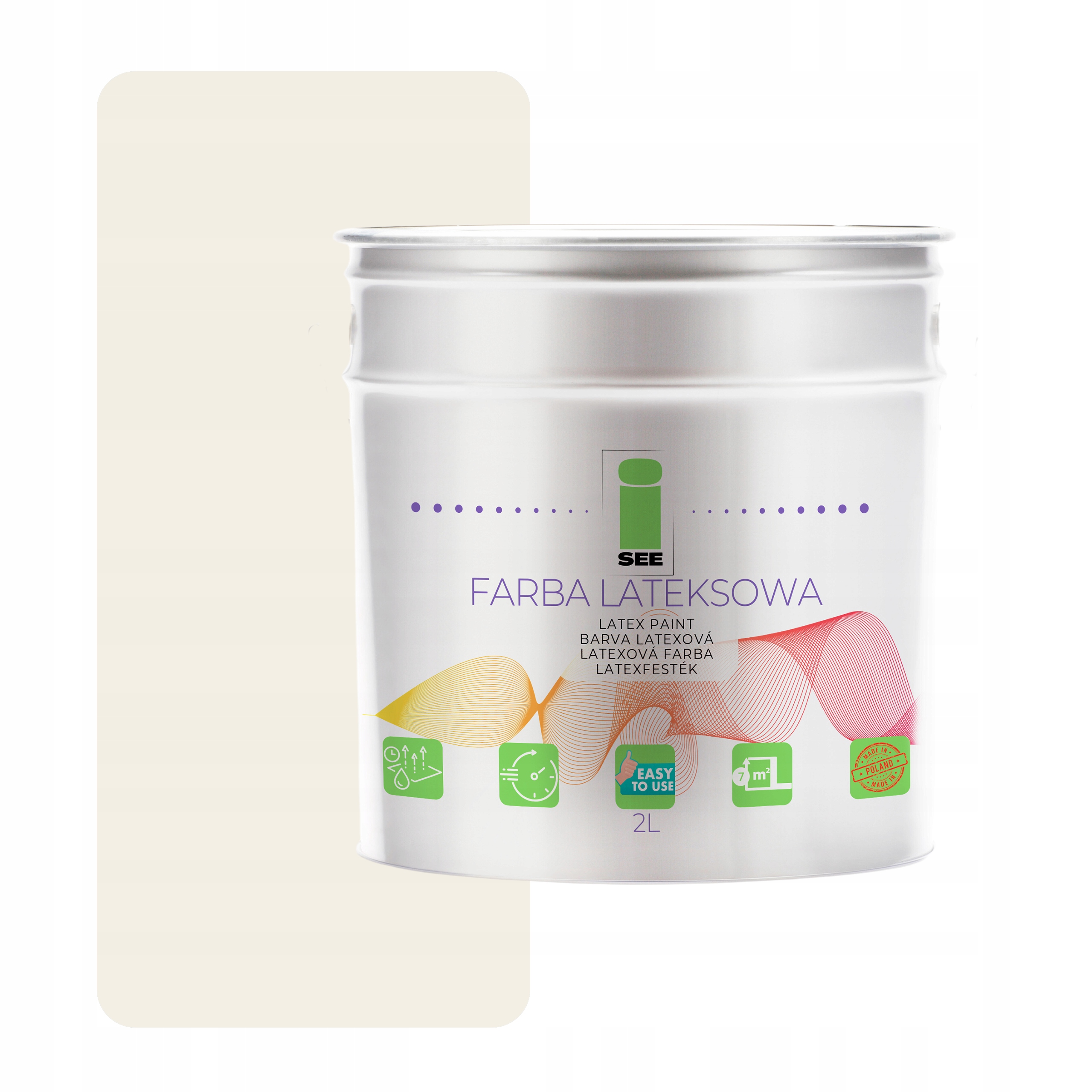 Barva Na Stěny Latexová Prodyšná Mléčná Bílá 2L Hypoalergenní