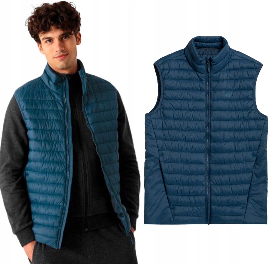 Pánská Vesta 4F KUMP001 prošívaná péřová velikost S