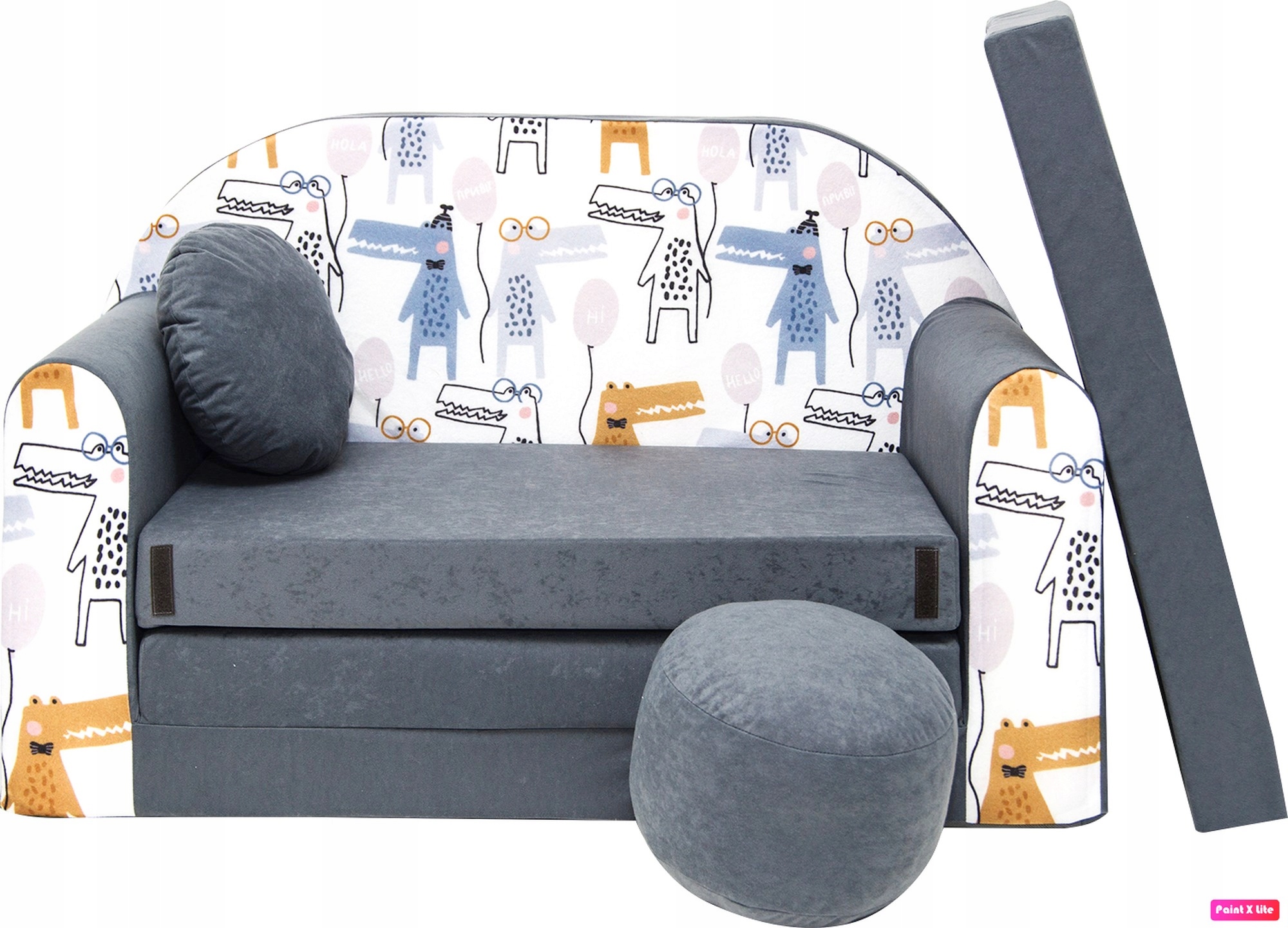 Sofa dla dzieci KANAPA Rozkładana Mała Mini MIĘKKA Dziecięca FUNKCJA SPANIA