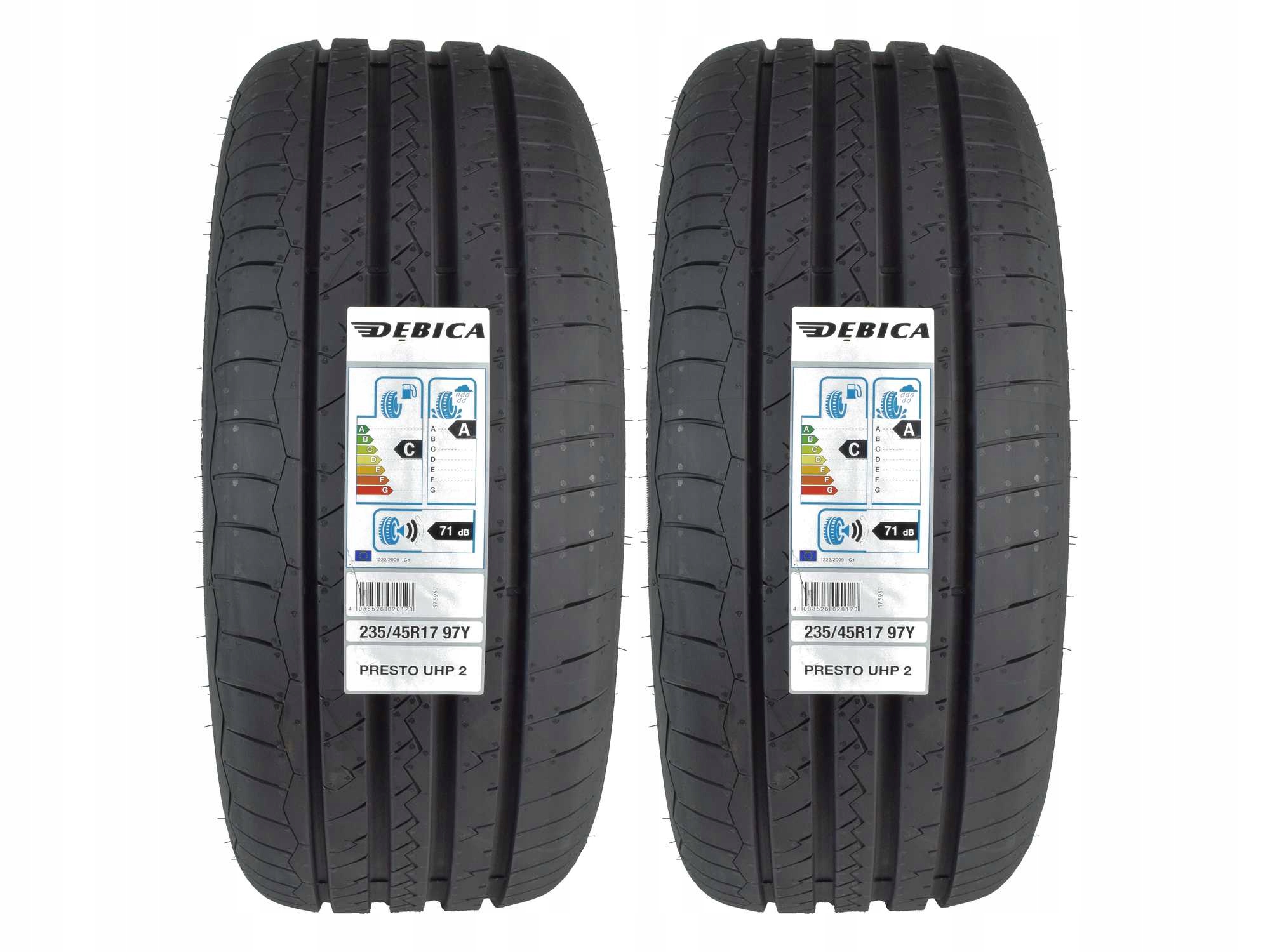 

2 Opony letnie 235/45R17 Dębica Presto Uhp 2 Rant