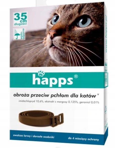 

Obroża przeciw pchłom dla kotów Happs