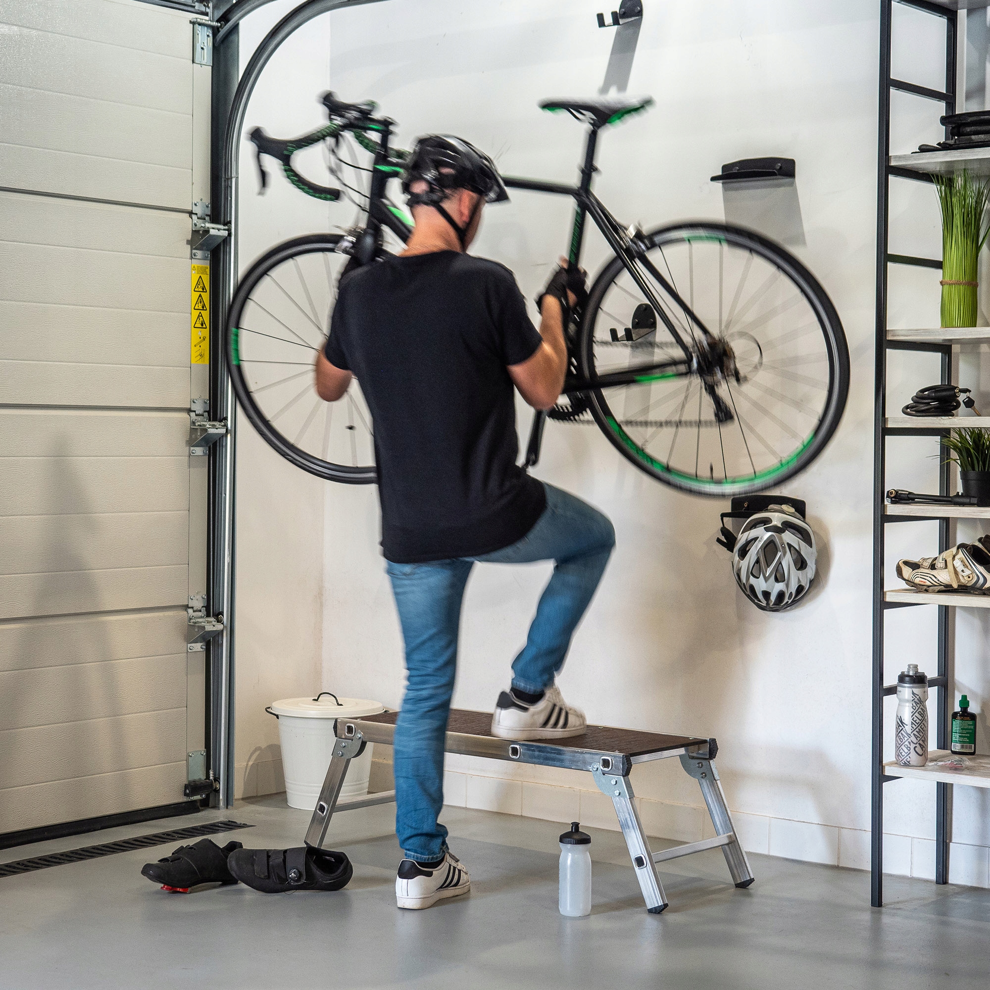 PODEST ROBOCZY ALUMINIOWY DRABINA ALUMINIOWA DOMOWA TABORET 150kg Kod producenta K8886