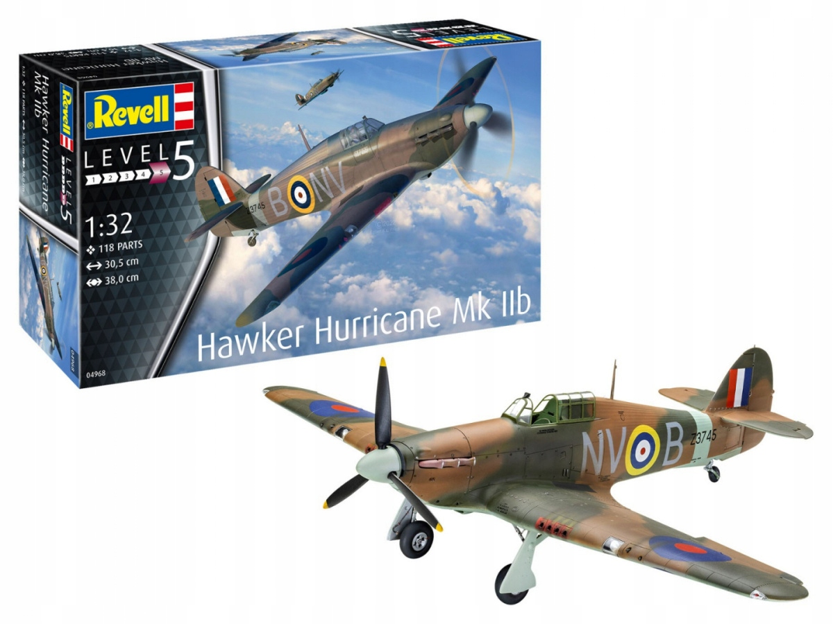 Model plastové Letadlo Hawker Hurricane Mk Iib 1/32 Revell 04968